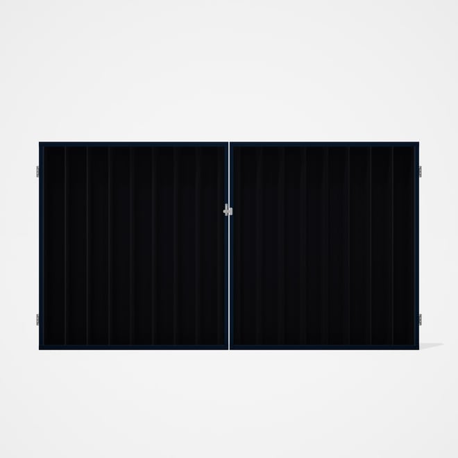 Good Neighbour® Superdek® Double Gate Standard .32 BMT 1.8m High Sheet: Gun Metal Grey, Frame: Mount