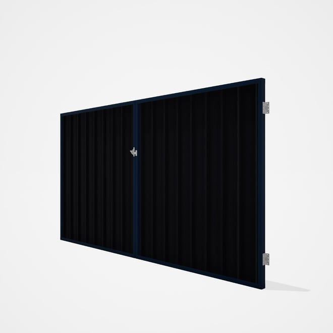 Good Neighbour® Superdek® Double Gate Standard .32 BMT 1.8m High Sheet: Gun Metal Grey, Frame: Mount