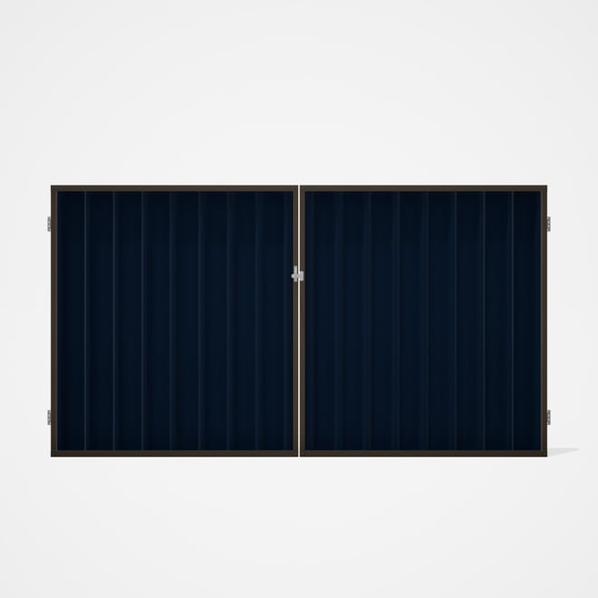 Good Neighbour® Superdek® Double Gate Standard .32 BMT 1.8m High Sheet: Mountain Blue, Frame: Banyan