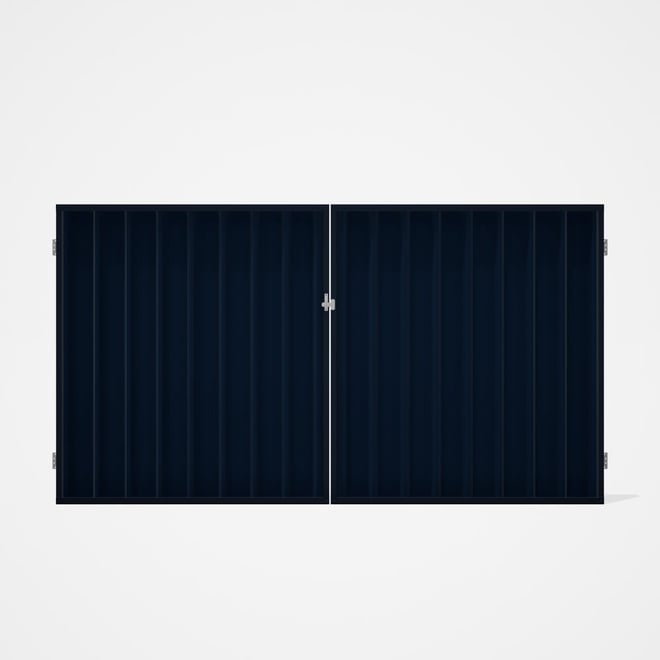 Good Neighbour® Superdek® Double Gate Standard .32 BMT 1.8m High Sheet: Mountain Blue, Frame: Dark S