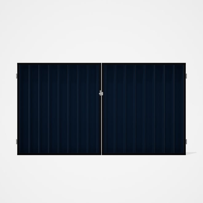 Good Neighbour® Superdek® Double Gate Standard .32 BMT 1.8m High Sheet: Mountain Blue, Frame: Gun Me
