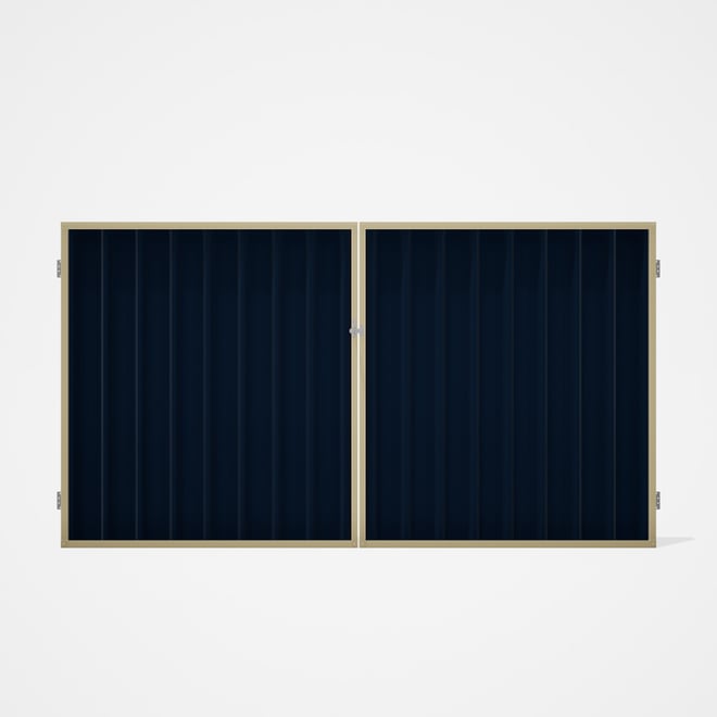 Good Neighbour® Superdek® Double Gate Standard .32 BMT 1.8m High Sheet: Mountain Blue, Frame: Primro