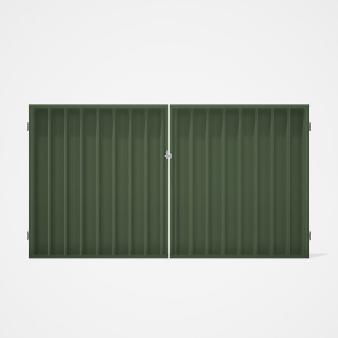 Good Neighbour® Superdek® Double Gate Standard .32 BMT 1.8m High Sheet: Mist Green, Frame: Mist Gree