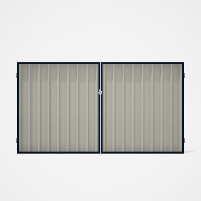 Good Neighbour® Superdek® Double Gate Standard .32 BMT 1.8m High Sheet: Off White, Frame: Mountain B