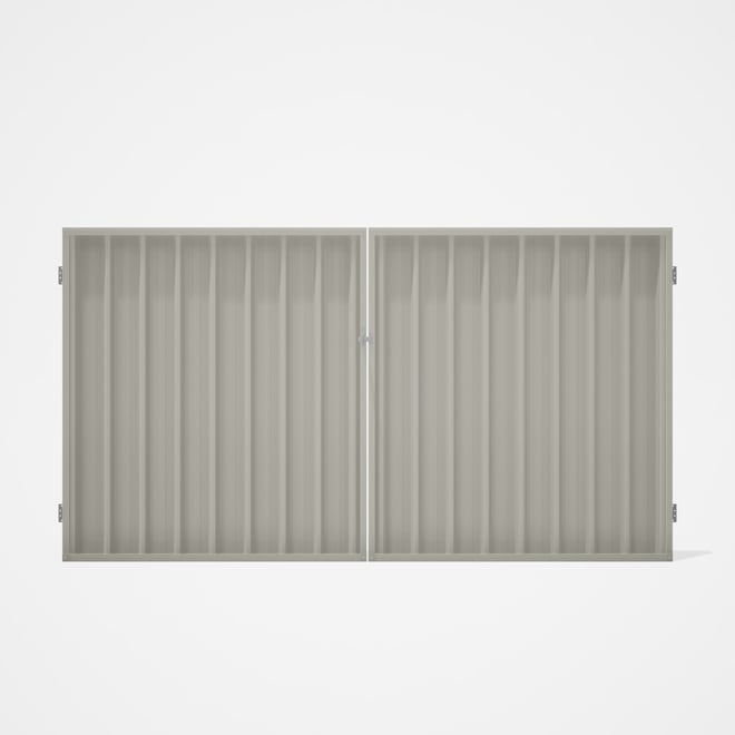 Good Neighbour® Superdek® Double Gate Standard .32 BMT 1.8m High Sheet: Off White, Frame: Off White