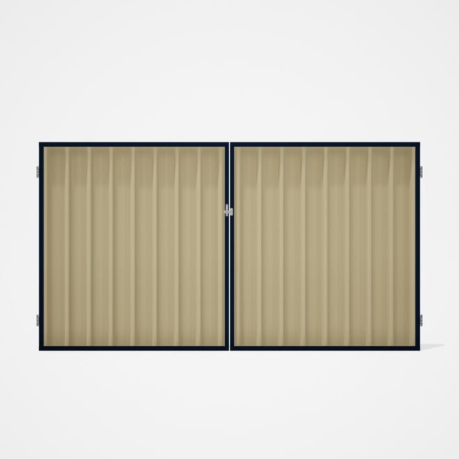 Good Neighbour® Superdek® Double Gate Standard .32 BMT 1.8m High Sheet: Primrose, Frame: Mountain Bl