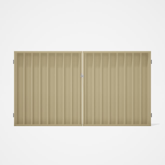 Good Neighbour® Superdek® Double Gate Standard .32 BMT 1.8m High Sheet: Primrose, Frame: Primrose