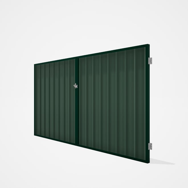 Good Neighbour® Superdek® Double Gate Standard .32 BMT 1.8m High Sheet: Rivergum, Frame: Caulfield G