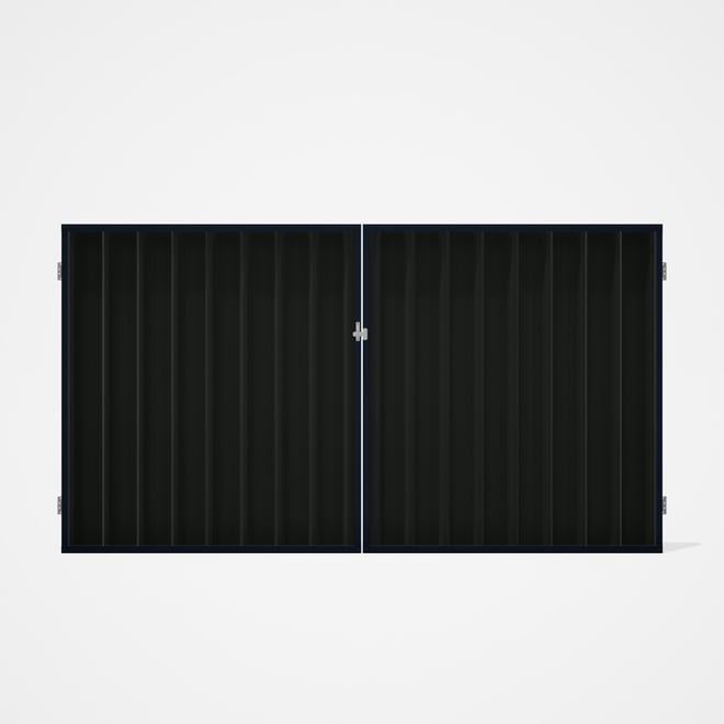 Good Neighbour® Superdek® Double Gate Standard .32 BMT 1.8m High Sheet: Slate Grey, Frame: Dark Ston