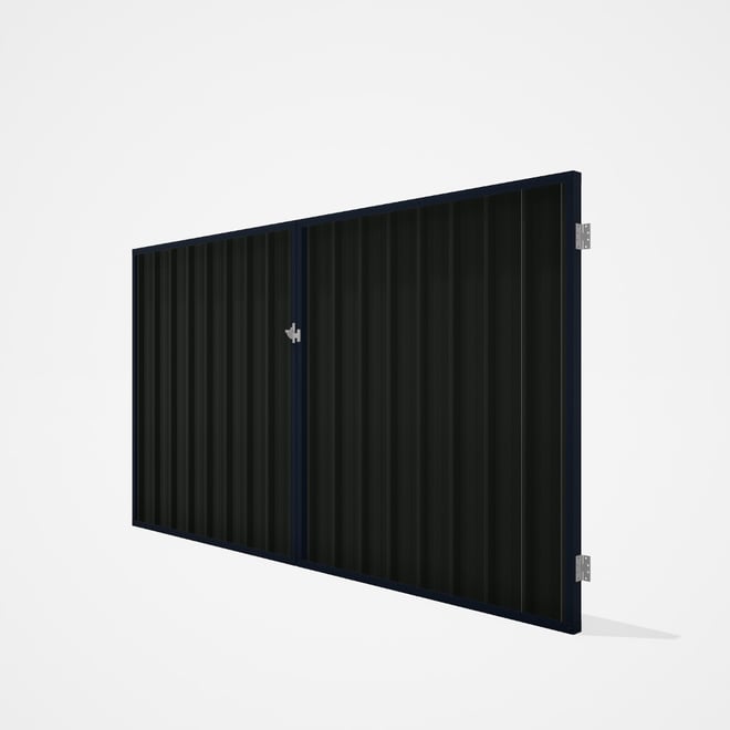 Good Neighbour® Superdek® Double Gate Standard .32 BMT 1.8m High Sheet: Slate Grey, Frame: Dark Ston