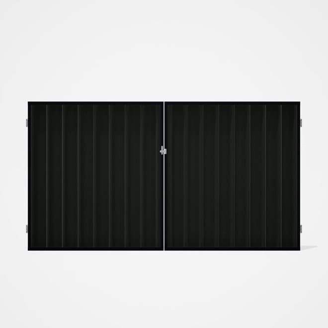 Good Neighbour® Superdek® Double Gate Standard .32 BMT 1.8m High Sheet: Slate Grey, Frame: Gun Metal