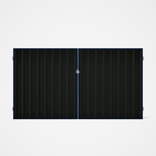 Good Neighbour® Superdek® Double Gate Standard .32 BMT 1.8m High Sheet: Slate Grey, Frame: Mountain 