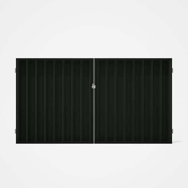 Good Neighbour® Superdek® Double Gate Standard .32 BMT 1.8m High Sheet: Slate Grey, Frame: Slate Gre