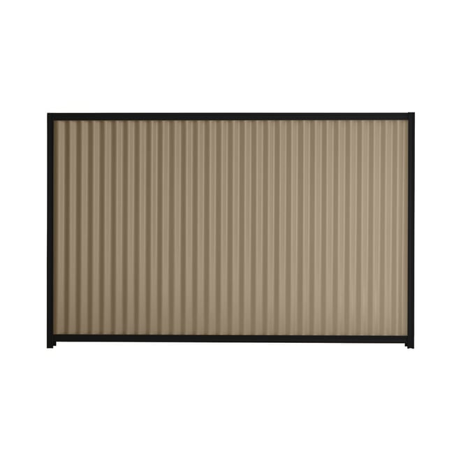 Good Neighbour® CGI 1500mm High Fence Panel Sheet: Beige, Post/Track: Ebony