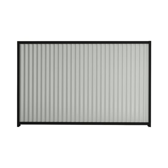 Good Neighbour® CGI 1500mm High Fence Panel Sheet: Gull Grey, Post/Track: Ebony