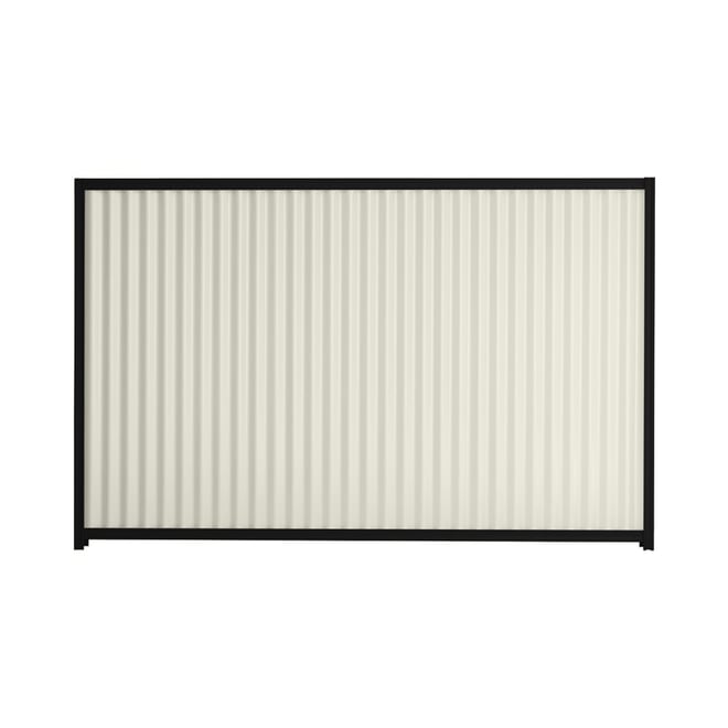Good Neighbour® CGI 1500mm High Fence Panel Sheet: Off White, Post/Track: Ebony