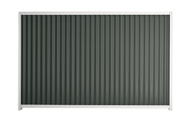 Good Neighbour CGI 1500mm High Fence Panel Sheet: Slate Grey, Post/Track: Off White
