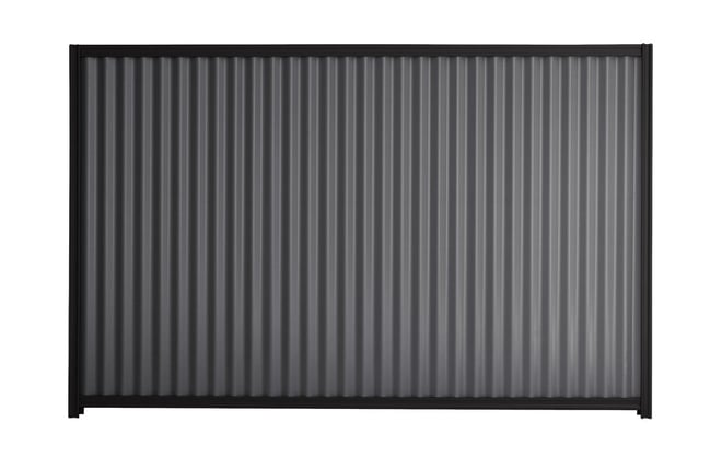 Good Neighbour CGI 1800mm High Fence Panel Sheet: Gun Metal Grey, Post/Track: Ebony