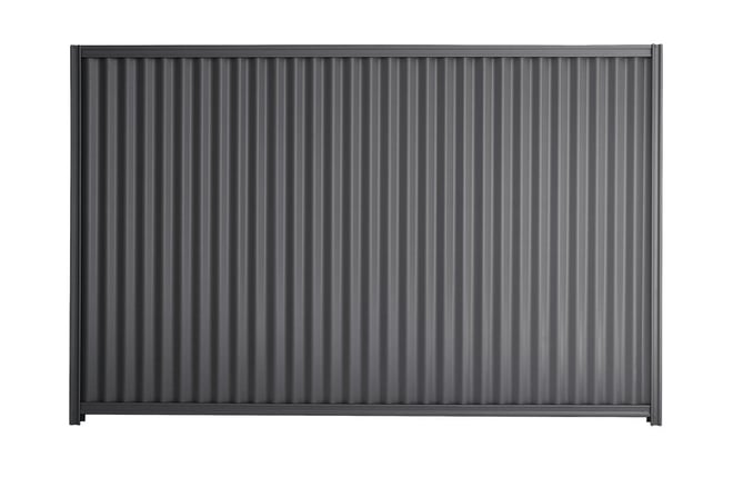 Good Neighbour CGI 1800mm High Fence Panel Sheet: Gun Metal Grey, Post/Track: Gun Metal Grey