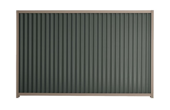 Good Neighbour CGI 1800mm High Fence Panel Sheet: Slate Grey, Post/Track: Beige