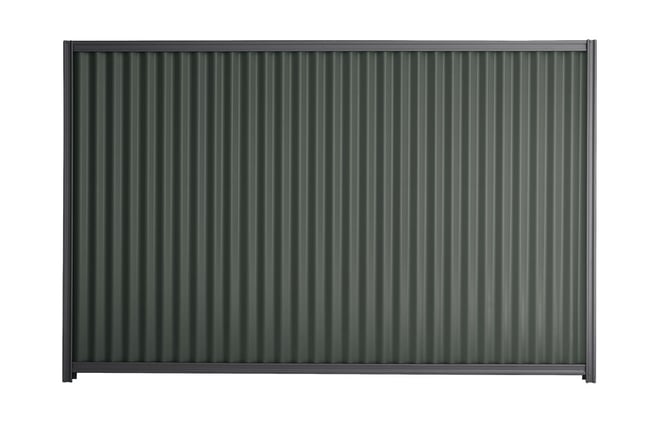 Good Neighbour CGI 1800mm High Fence Panel Sheet: Slate Grey, Post/Track: Gun Metal Grey