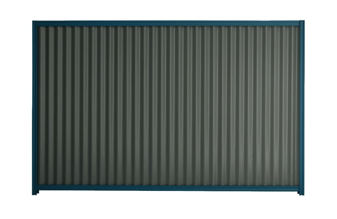 Good Neighbour CGI 1800mm High Fence Panel Sheet: Slate Grey, Post/Track: Mountain Blue