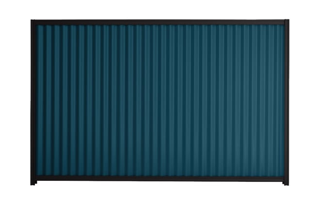 Good Neighbour CGI 2100mm High Fence Panel Sheet: Mountain Blue, Post/Track: Ebony
