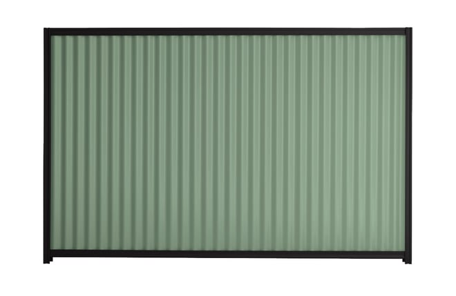 Good Neighbour CGI 2100mm High Fence Panel Sheet: Mist Green, Post/Track: Ebony