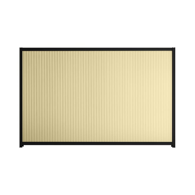 Good Neighbour® CGI Mini 1500mm High Fence Panel Sheet: Primrose Post/Track: Ebony
