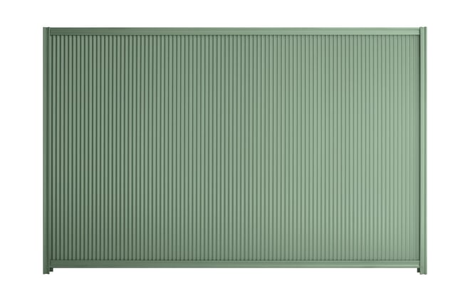 Good Neighbour CGI Mini 1800mm High Fence Panel Sheet: Merino, Post/Track: Mist Green