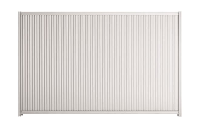 Good Neighbour CGI Mini 1800mm High Fence Panel Sheet: Off White, Post/Track: Off White