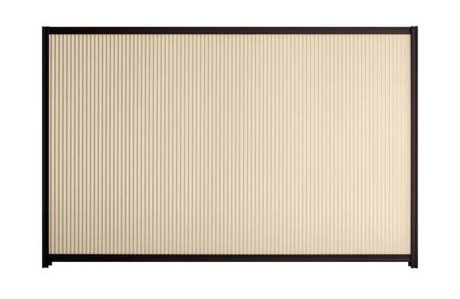 Good Neighbour CGI Mini 1800mm High Fence Panel Sheet: Off White, Post/Track: Beige