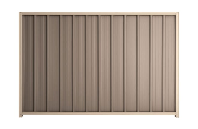 Good Neighbour Superdek 1200mm High Fence Panel Sheet: Biege, Post/Track: Merino