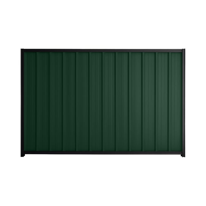 Good Neighbour® Superdek® 1200mm High Fence Panel Sheet: Caulfield Green Post/Track: Gun Metal Grey