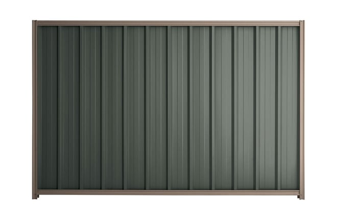 Good Neighbour Superdek 1200mm High Fence Panel Sheet: Slate Grey, Post/Track: Beige