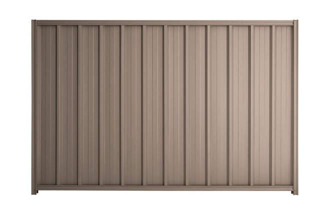 Good Neighbour Superdek 1500mm High Fence Panel Sheet: Biege, Post/Track: Beige