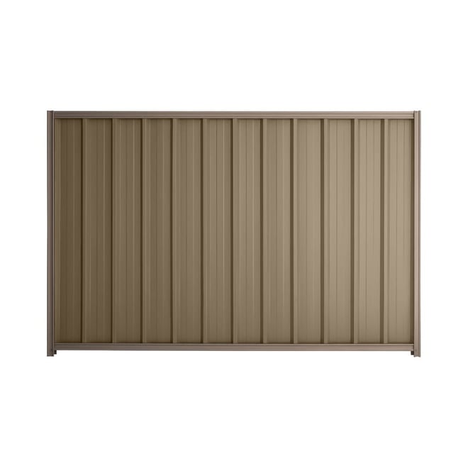 Good Neighbour® Superdek® 1500mm High Fence Panel Sheet: Beige Post/Track: Iron Bark