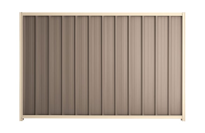 Good Neighbour Superdek 1500mm High Fence Panel Sheet: Biege, Post/Track: Primrose