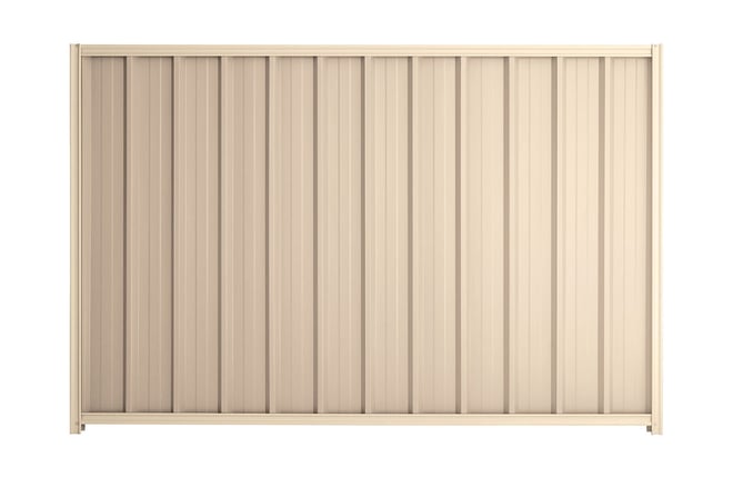Good Neighbour Superdek 1500mm High Fence Panel Sheet: Merino, Post/Track: Primrose