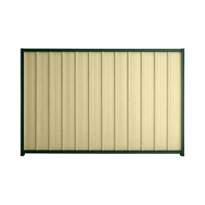 Good Neighbour® Superdek® 1500mm High Fence Panel Sheet: Primrose Post/Track: Caulfield Green