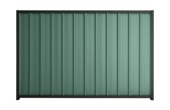Good Neighbour Superdek 1500mm High Fence Panel Sheet: Rivergum Post/Track: Gun Metal Grey