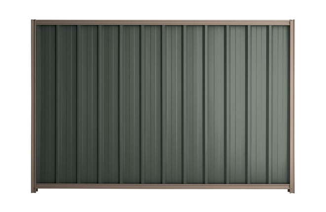 Good Neighbour Superdek 1500mm High Fence Panel Sheet: Slate Grey, Post/Track: Beige