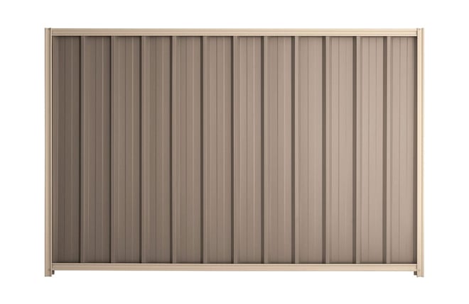 Good Neighbour Superdek 1800mm High Fence Panel Sheet: Beige, Post/Track: Merino
