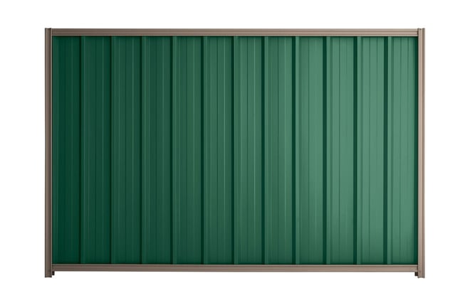 Good Neighbour Superdek 1800mm High Fence Panel Sheet: Caulfield Green, Post/Track: Beige