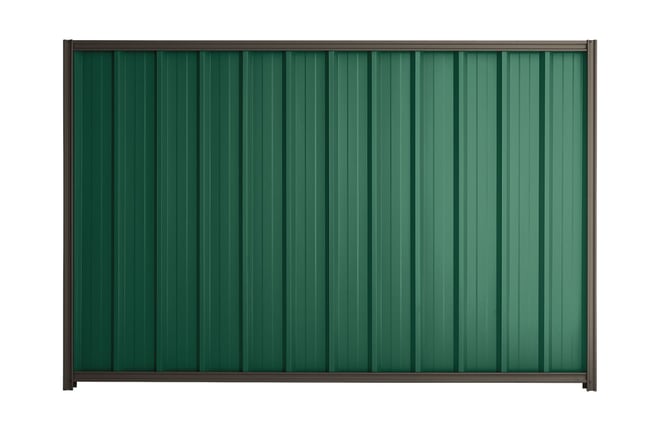 Good Neighbour Superdek 1800mm High Fence Panel Sheet: Caulfield Green, Post/Track: Ironbark