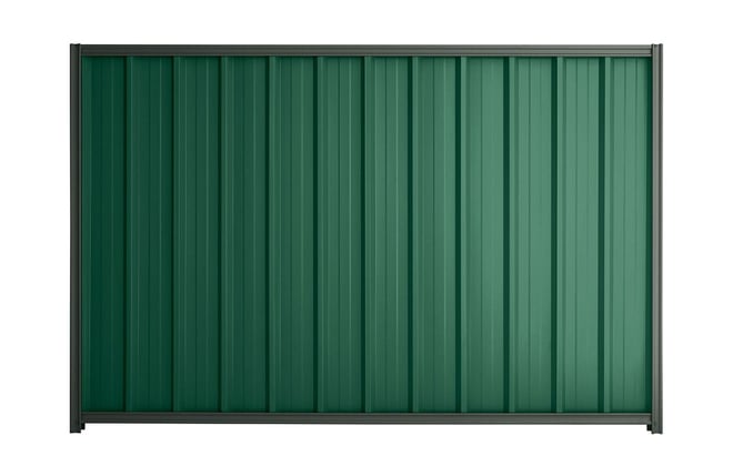 Good Neighbour Superdek 1800mm High Fence Panel Sheet: Caulfield Green, Post/Track: Slate Grey