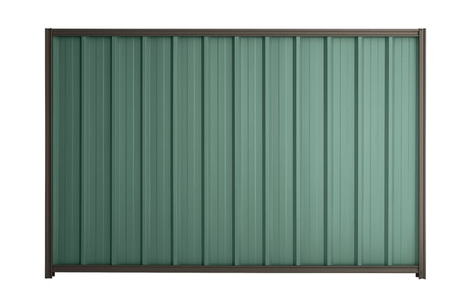 Good Neighbour Superdek 1800mm High Fence Panel Sheet: Rivergum, Post/Track: Ironbark