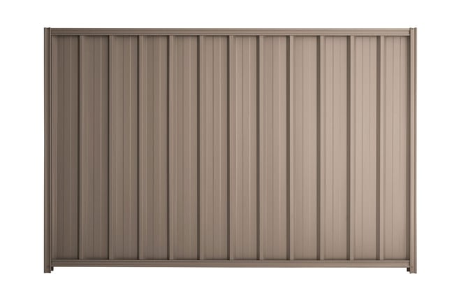 Good Neighbour Superdek 2100mm High Fence Panel Sheet: Beige, Post/Track: Beige
