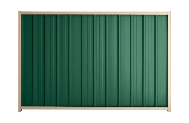 Good Neighbour Superdek 2100mm High Fence Panel Sheet: Caulfield Green, Post/Track: Merino