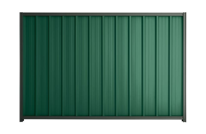 Good Neighbour Superdek 2100mm High Fence Panel Sheet: Caulfield Green, Post/Track: Slate Grey